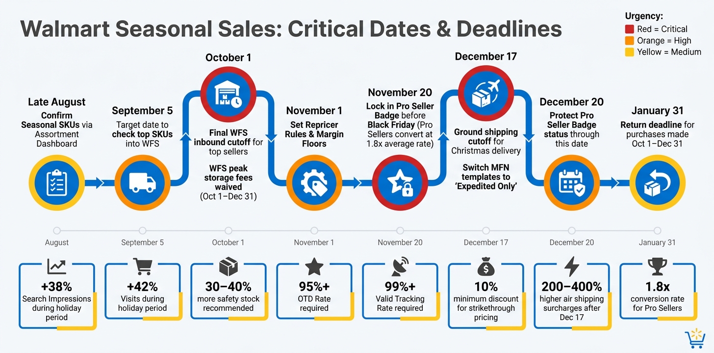 Walmart Seasonal Sales Checklist: Key Dates & Deadlines