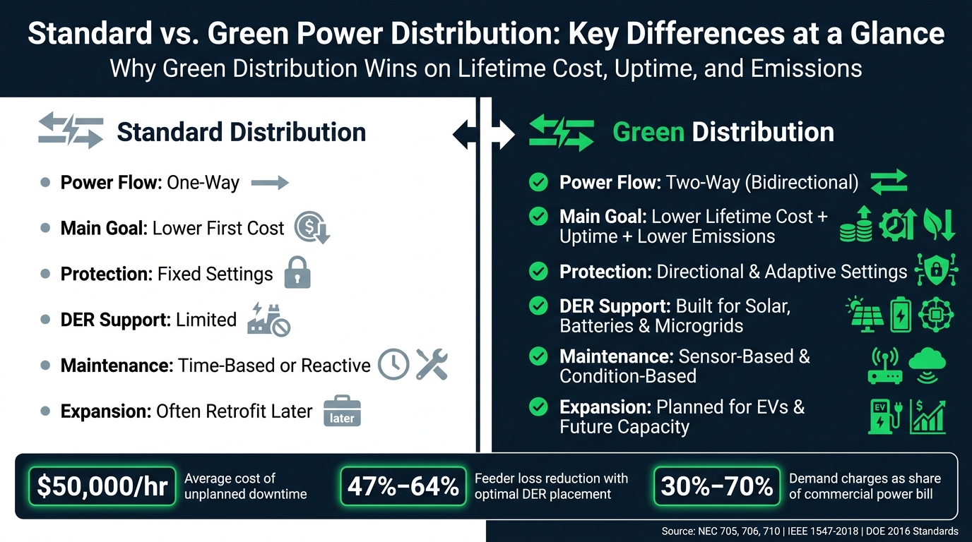 Standard vs. Green Power Distribution: Key Differences at a Glance