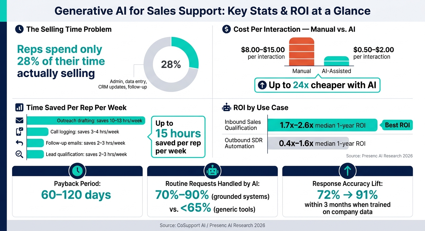 AI vs. Manual Sales Support: Cost, Time & ROI Benchmarks