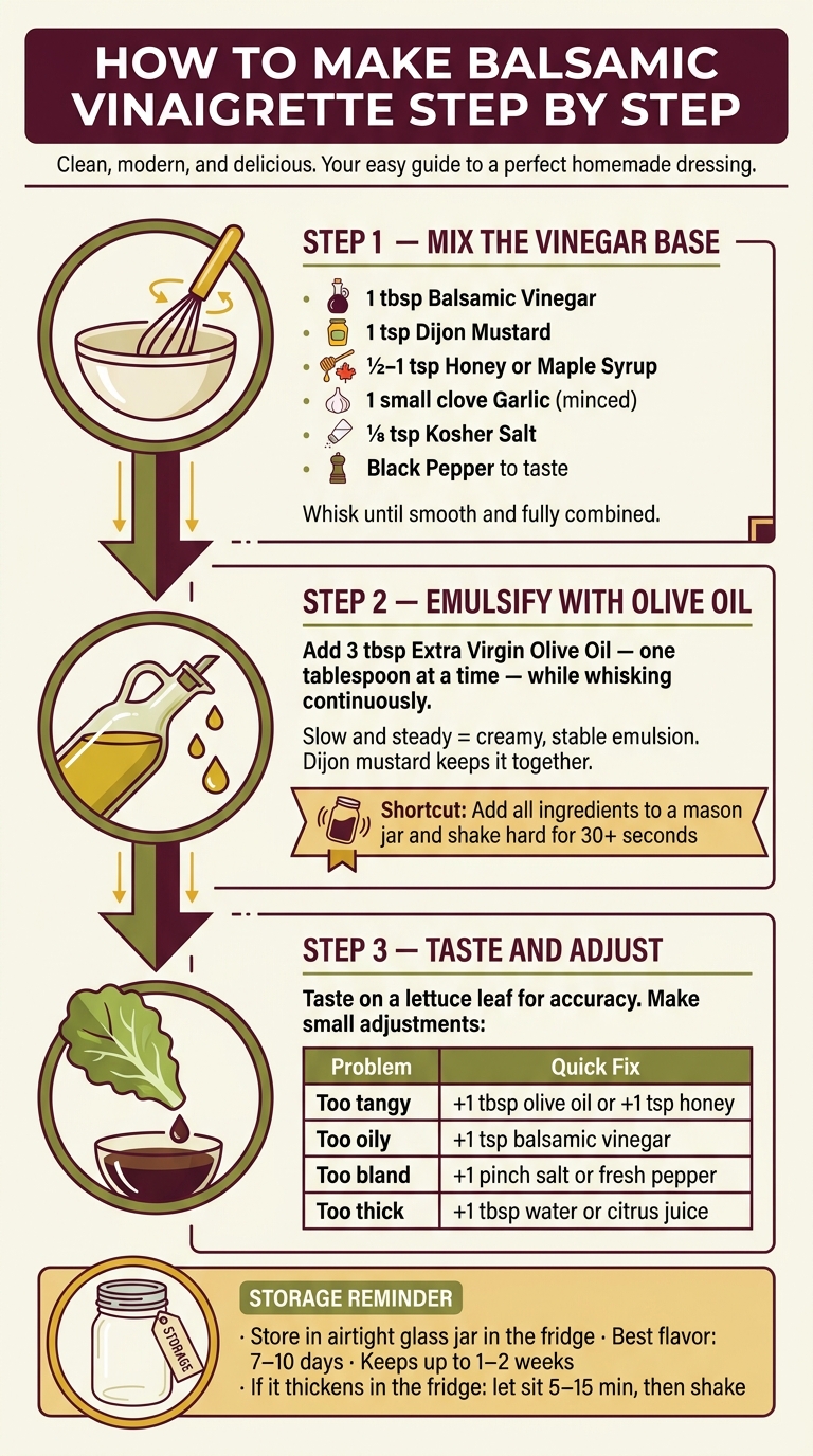 How to Make Balsamic Vinaigrette: Step-by-Step Visual Guide