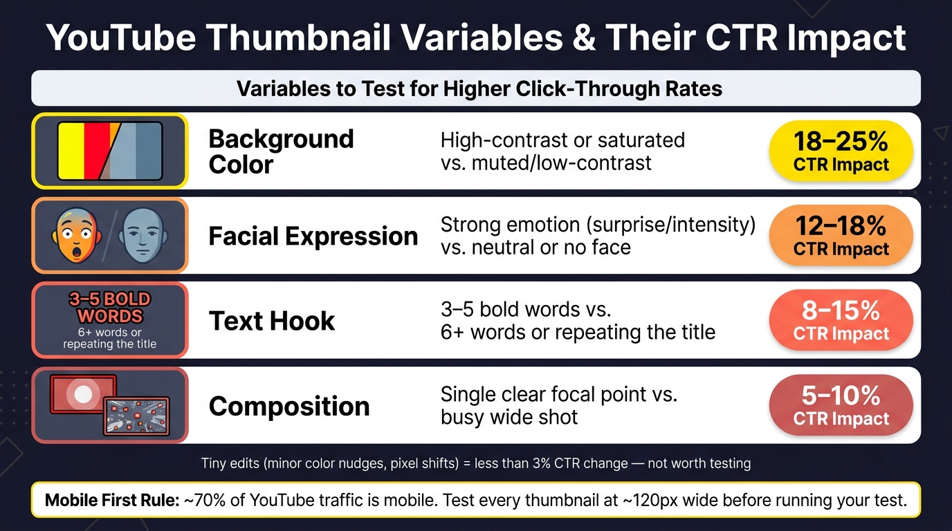 YouTube Thumbnail A/B Testing: Key Variables & CTR Impact