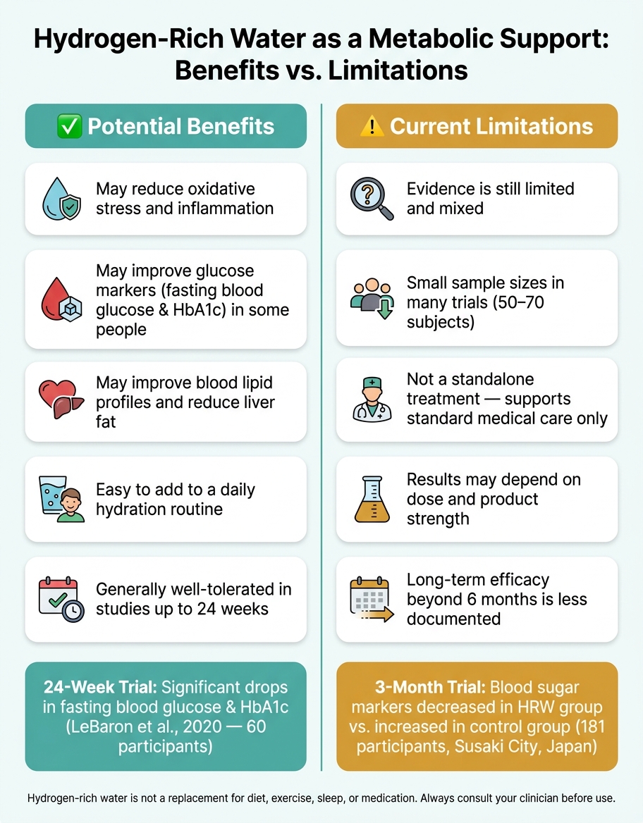 Hydrogen-Rich Water for Blood Sugar: Potential Benefits vs. Current Limitations