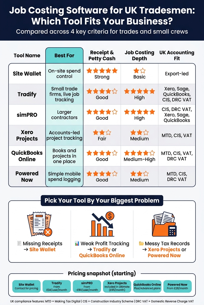 Job Costing Software for UK Tradesmen: Side-by-Side Comparison