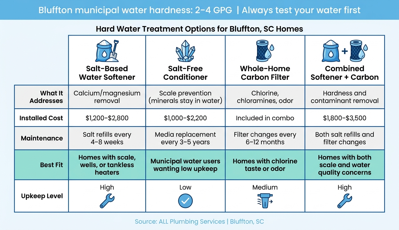 Hard Water Treatment Options for Bluffton, SC Homes