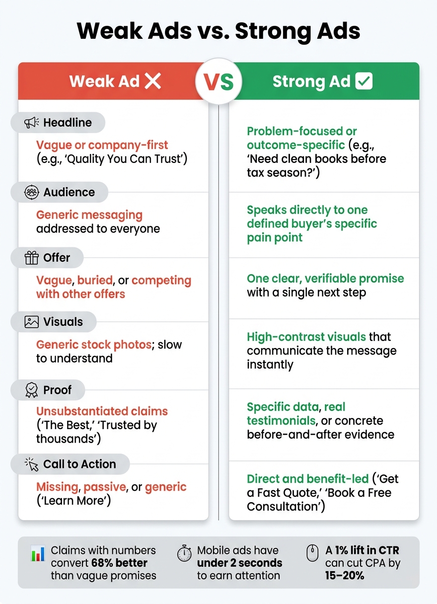 Weak Ads vs. Strong Ads: What Separates High-Performing Advertisements