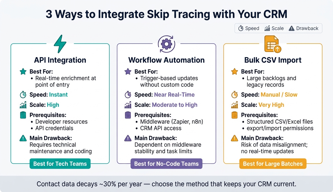 3 Ways to Integrate Skip Tracing with Your CRM