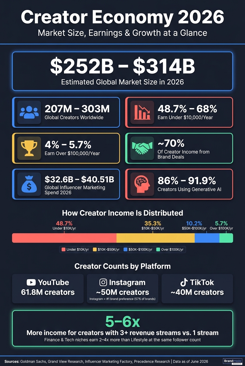 Creator Economy 2026: Key Stats at a Glance