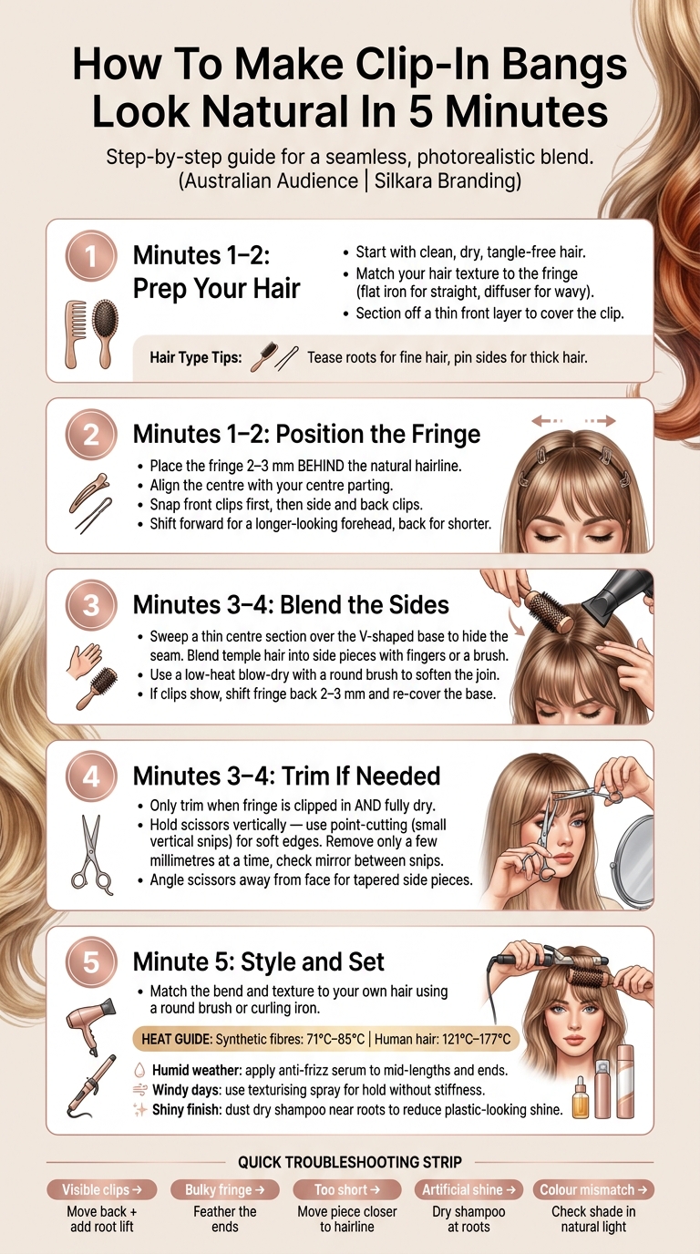How To Make Clip-In Bangs Look Natural In 5 Minutes