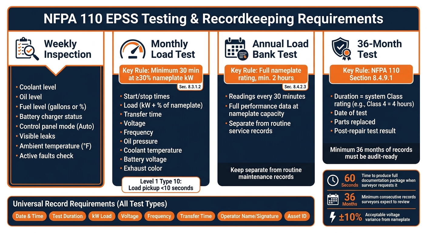 NFPA 110 EPSS Record Requirements at a Glance