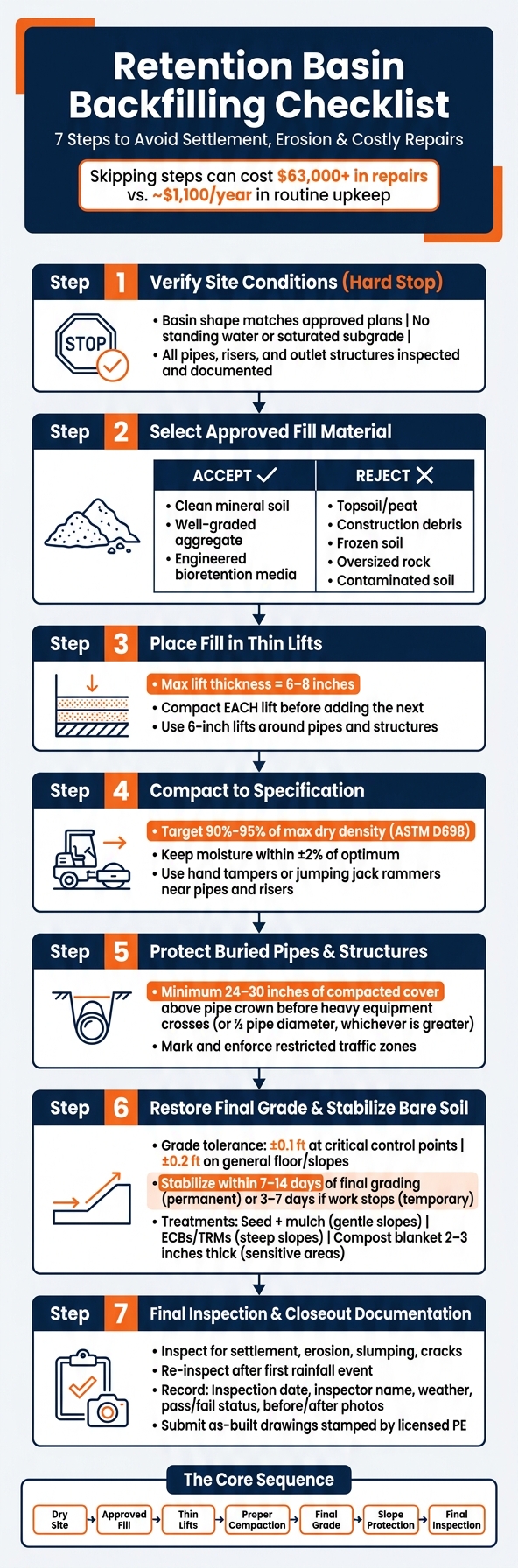 Retention Basin Backfilling Checklist: 7 Steps to Prevent Costly Repairs