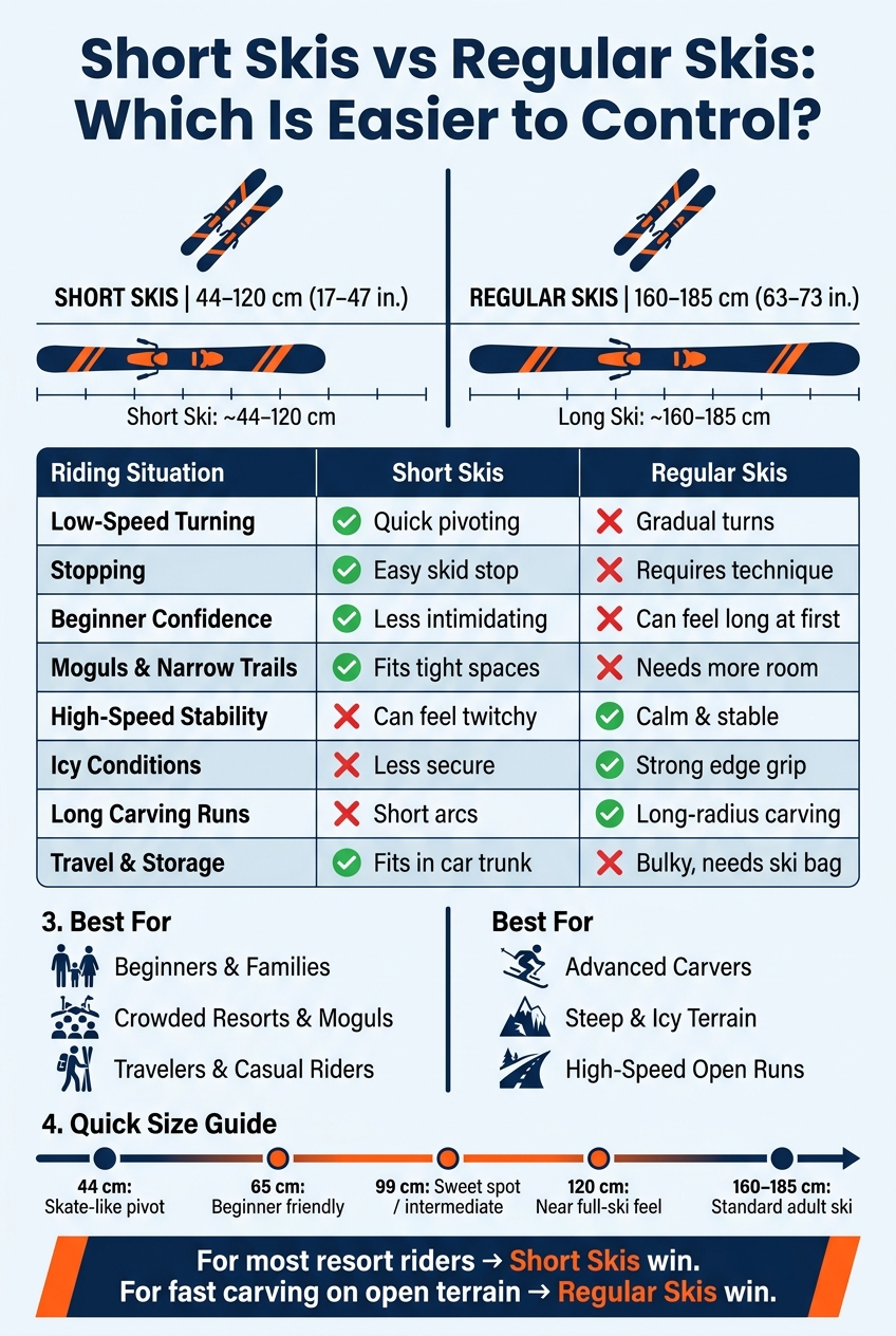Short Skis vs Regular Skis: Control & Performance Comparison