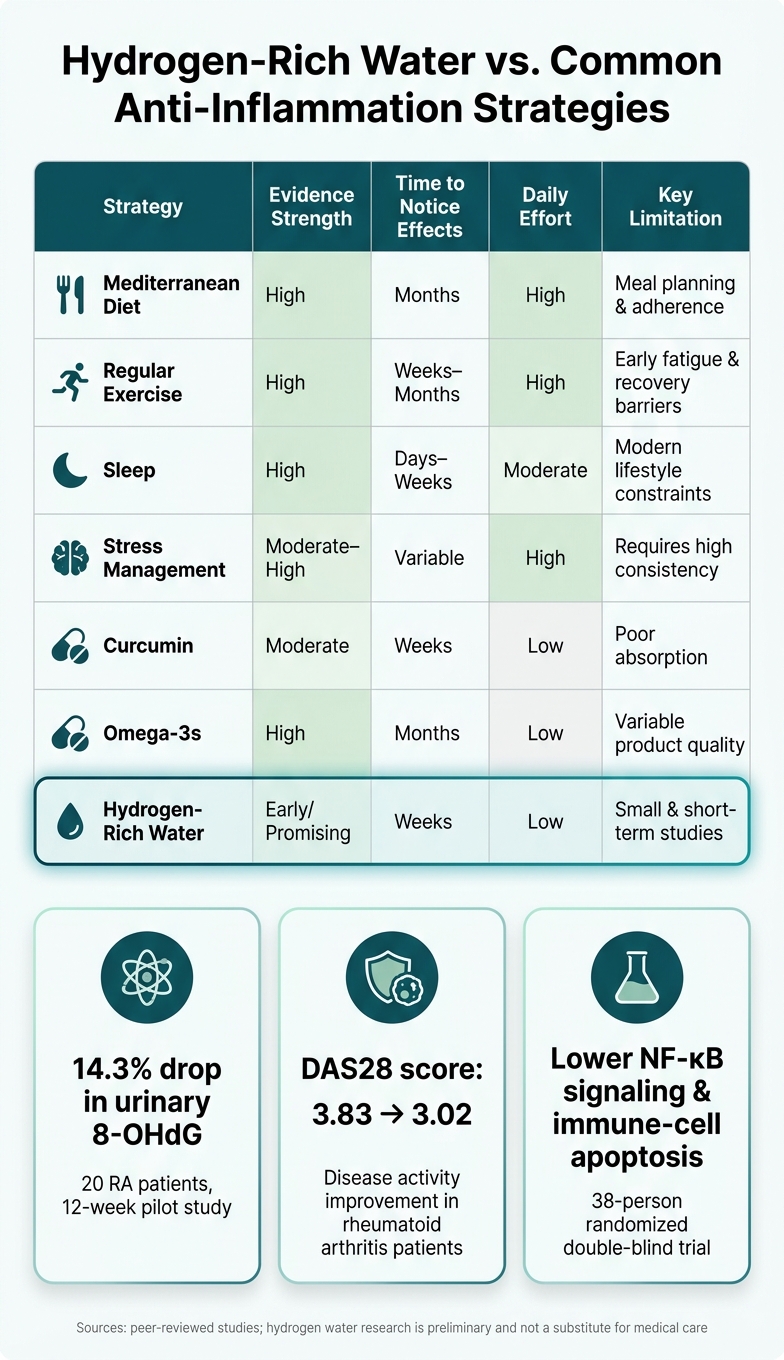 Natural Inflammation Management Strategies Compared: Evidence, Effort & Results