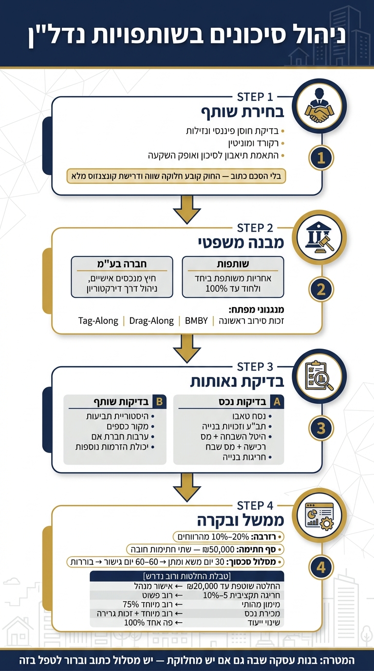 מדריך ניהול סיכונים בשותפויות נדל