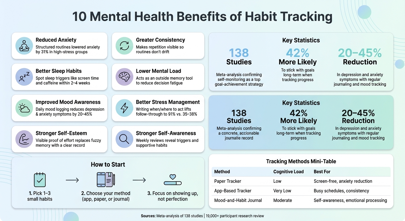 10 Mental Health Benefits of Habit Tracking
