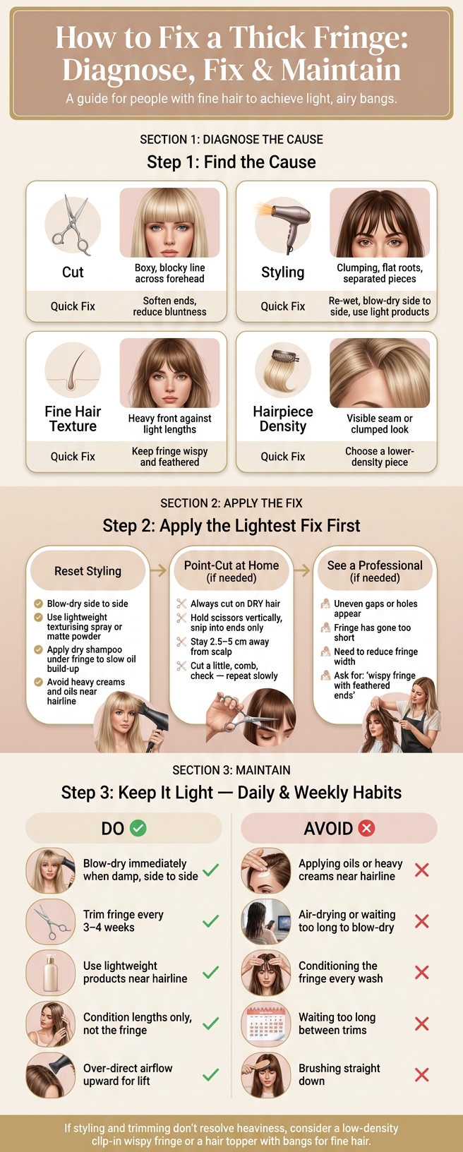 How to Fix a Thick Fringe: Diagnose, Fix & Maintain