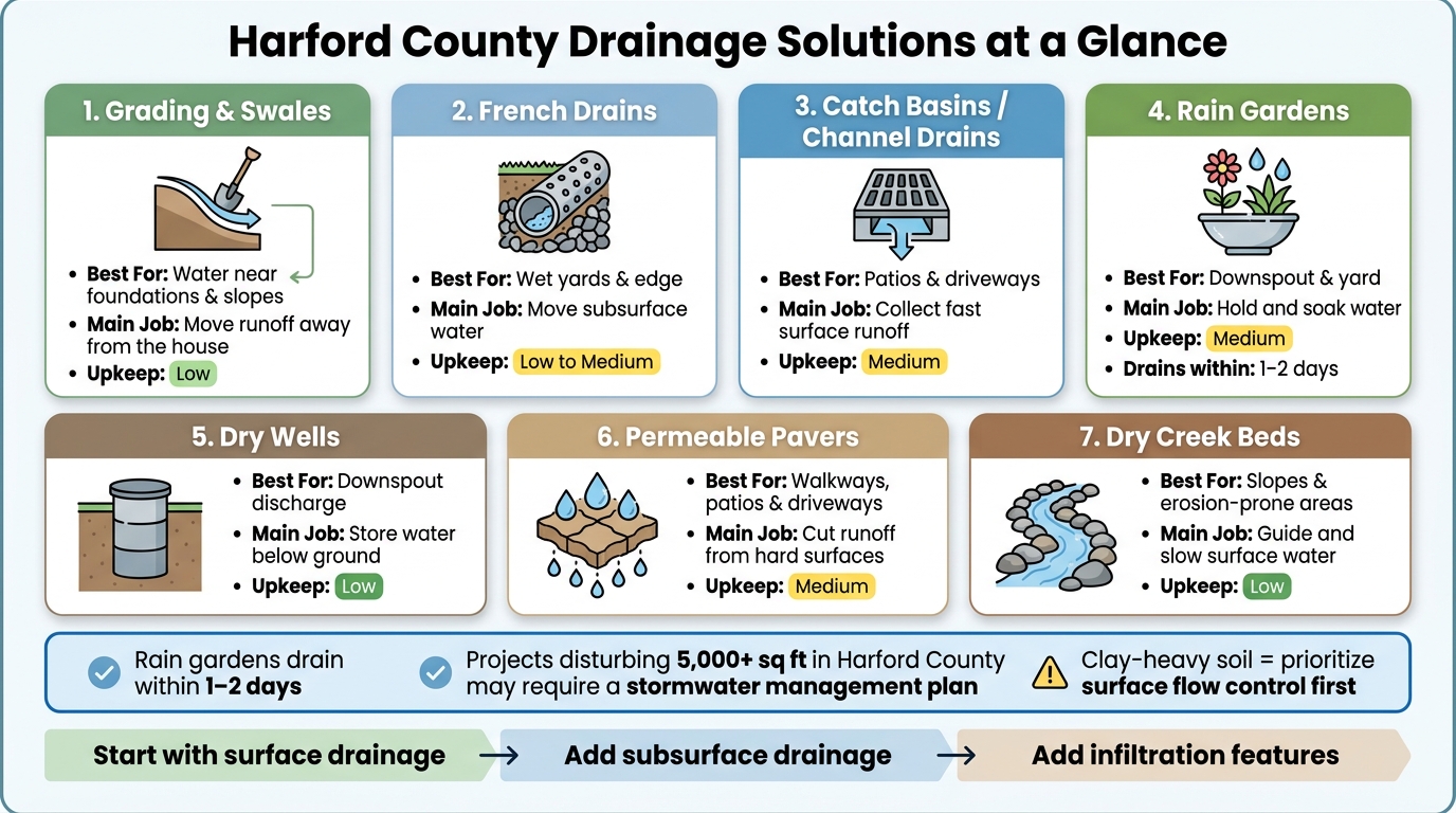 Harford County Drainage Solutions: Quick Comparison Guide