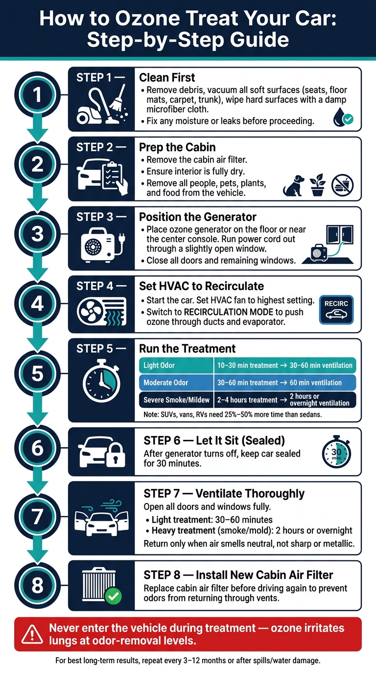 How to Ozone Treat Your Car: Step-by-Step Guide with Timing