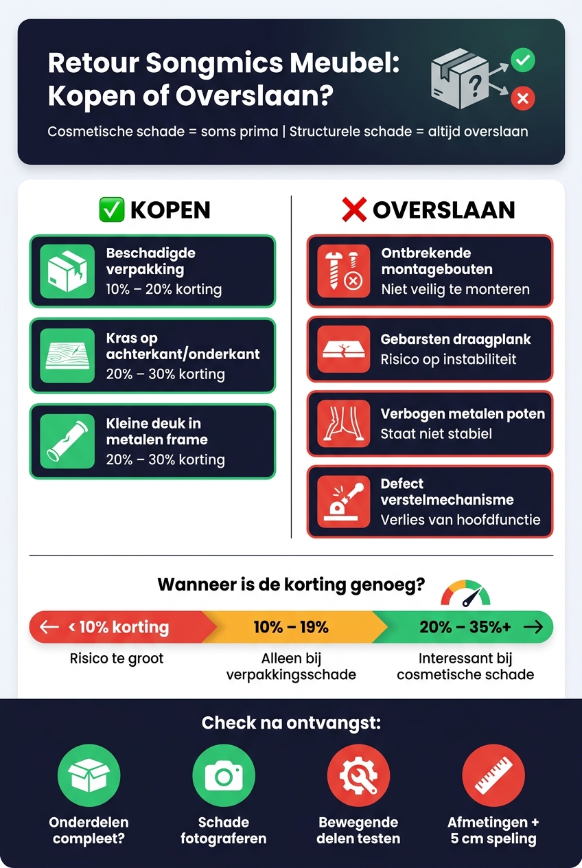 Retour Songmics Meubel: Schade vs. Korting Besliswijzer