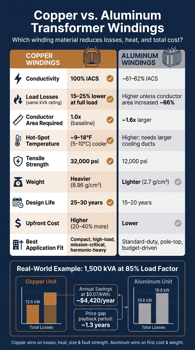 Copper vs. Aluminum Transformer Windings: Full Comparison