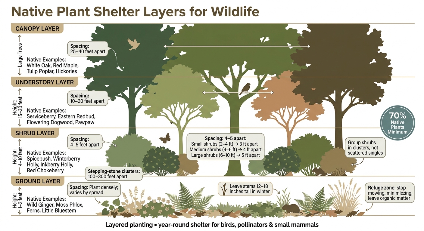 Native Plant Shelter Layers for Wildlife: A Visual Guide