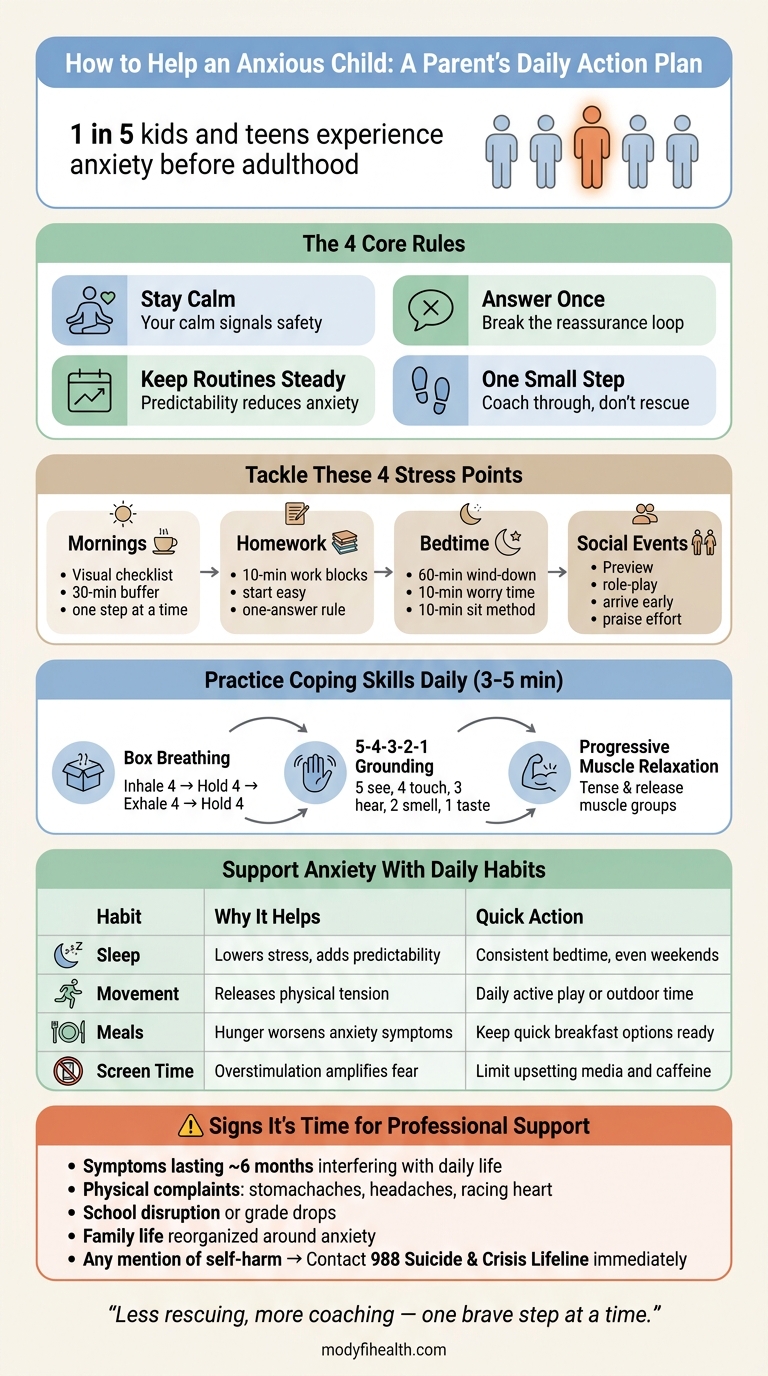 How to Help an Anxious Child: A Parent's Daily Action Plan