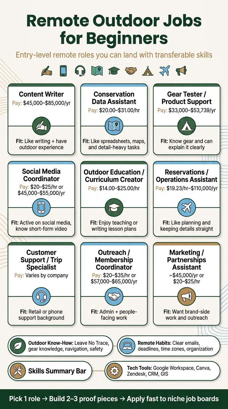 Remote Outdoor Jobs for Beginners: Roles, Pay & Entry Requirements