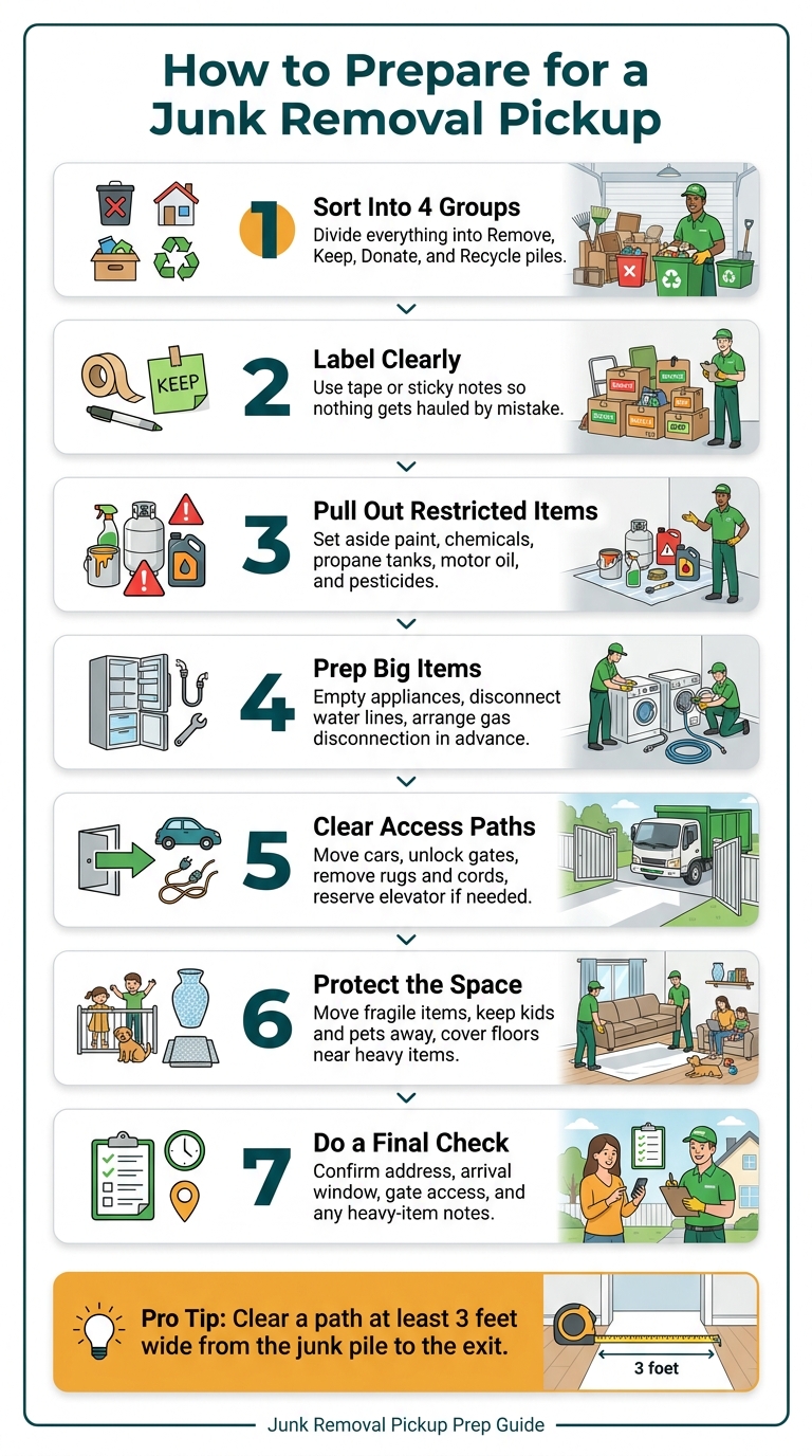 How to Prepare for a Junk Removal Pickup: 7-Step Checklist