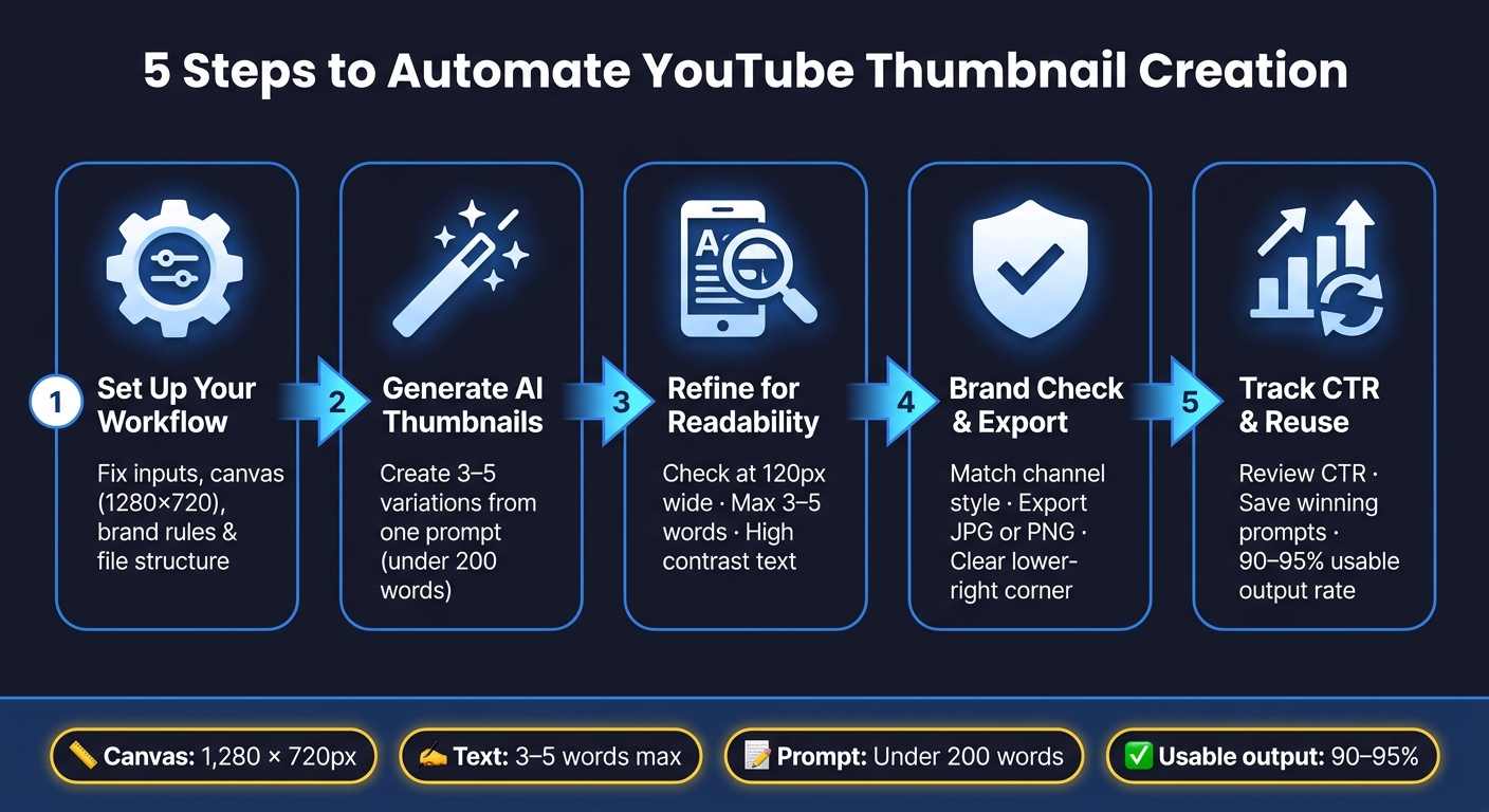5-Step YouTube Thumbnail Automation Workflow