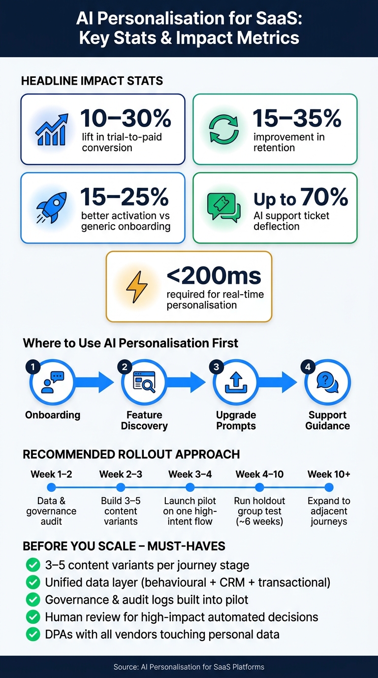 AI Personalisation for SaaS: Key Stats & Impact Metrics