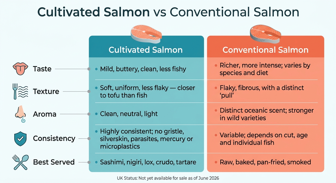 Cultivated Salmon vs Conventional Salmon: Taste, Texture & More