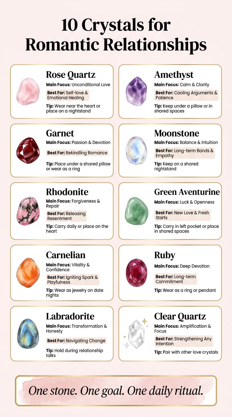 10 Crystals for Love: Quick Comparison Guide