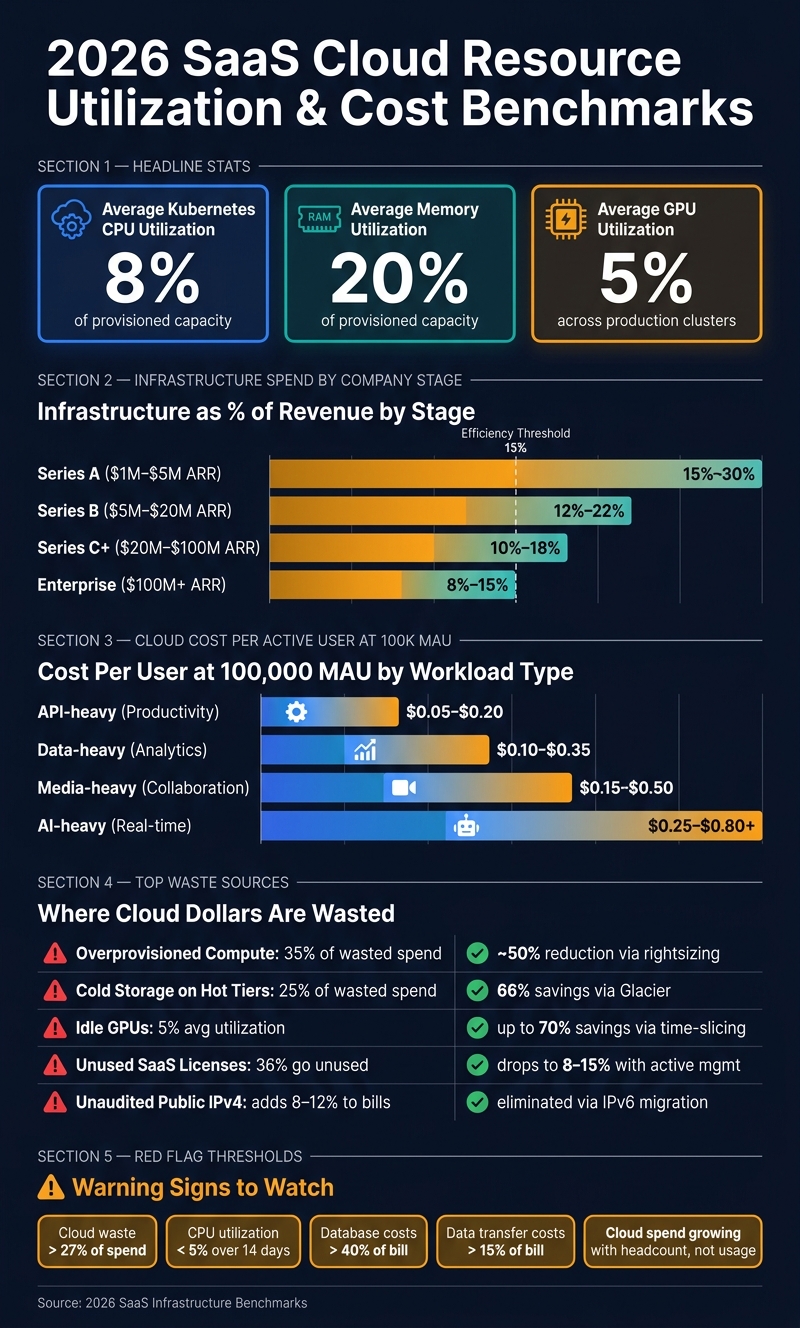 2026 SaaS Cloud Resource Utilization & Cost Benchmarks