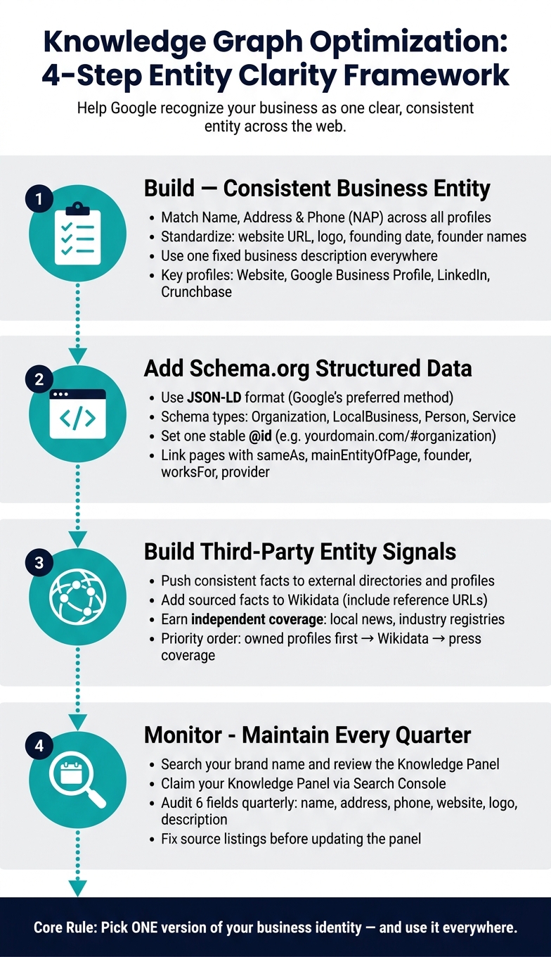 Knowledge Graph Optimization: 4-Step Entity Clarity Framework