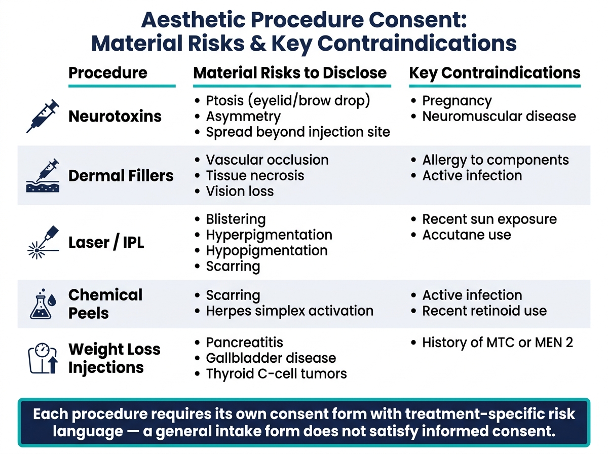 Aesthetic Consent Form: Procedure-Specific Risks & Legal Requirements