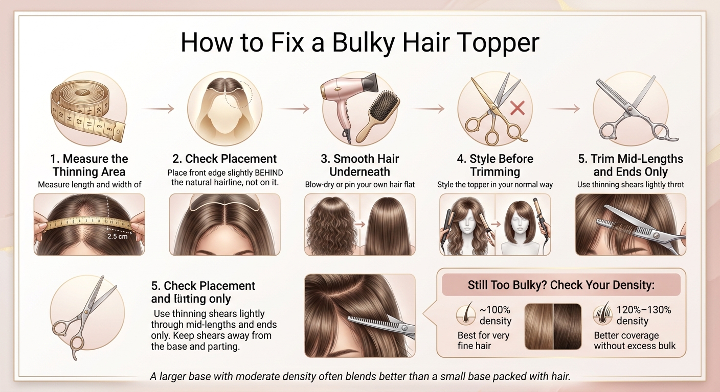 How to Fix a Bulky Hair Topper: Step-by-Step Checklist