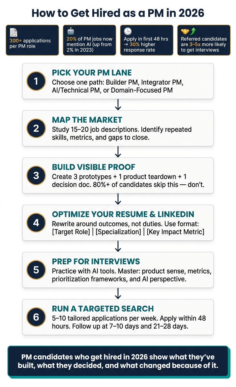 How to Get Hired as a PM in 2026: 6-Step Action Plan
