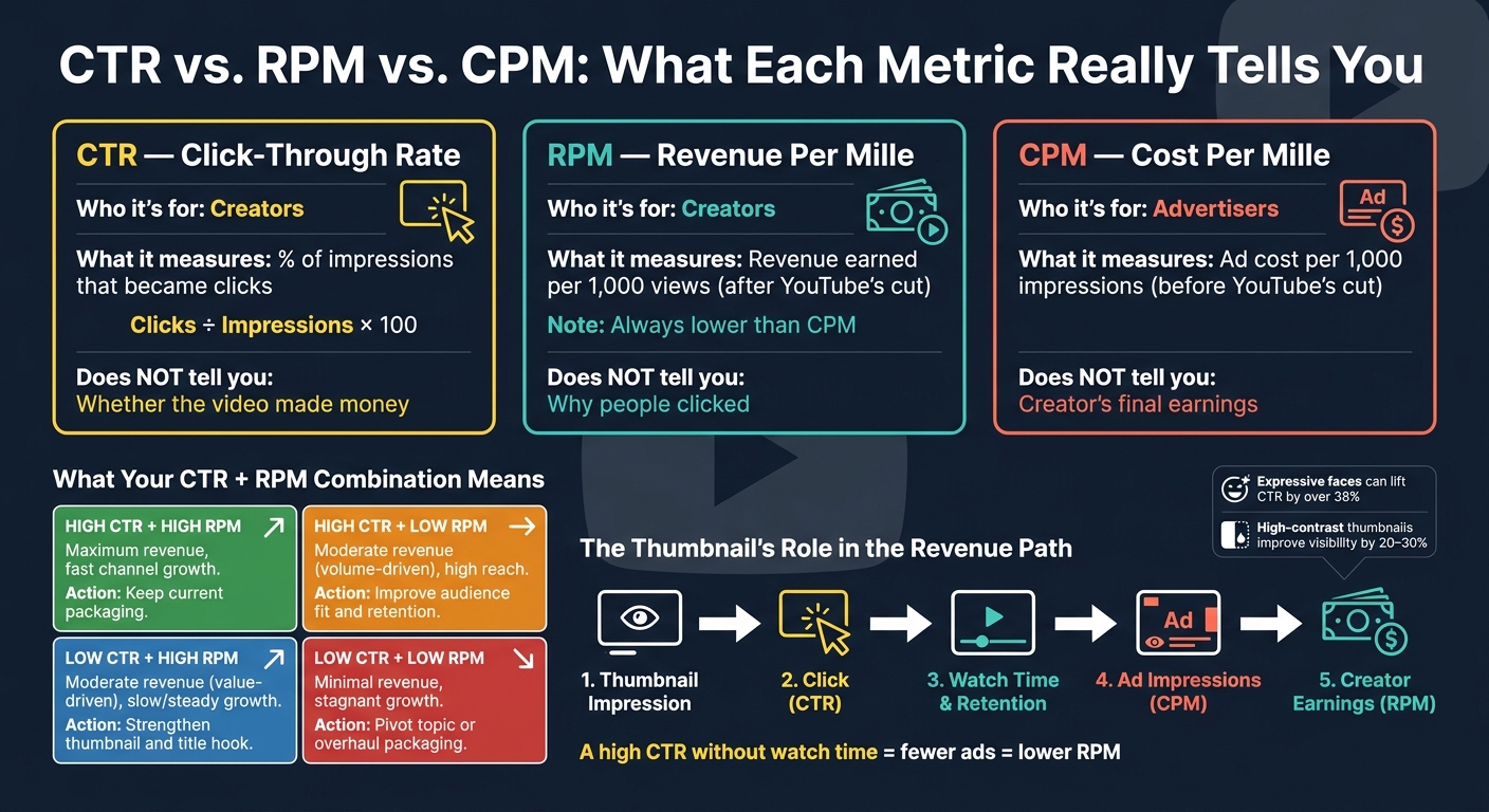 CTR vs. RPM vs. CPM: What Each Metric Really Tells You