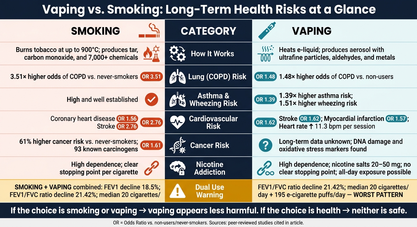 Vaping Vs. Smoking: Long-Term Health Effects 2 Vaping vs. Smoking: long-term health risks compared