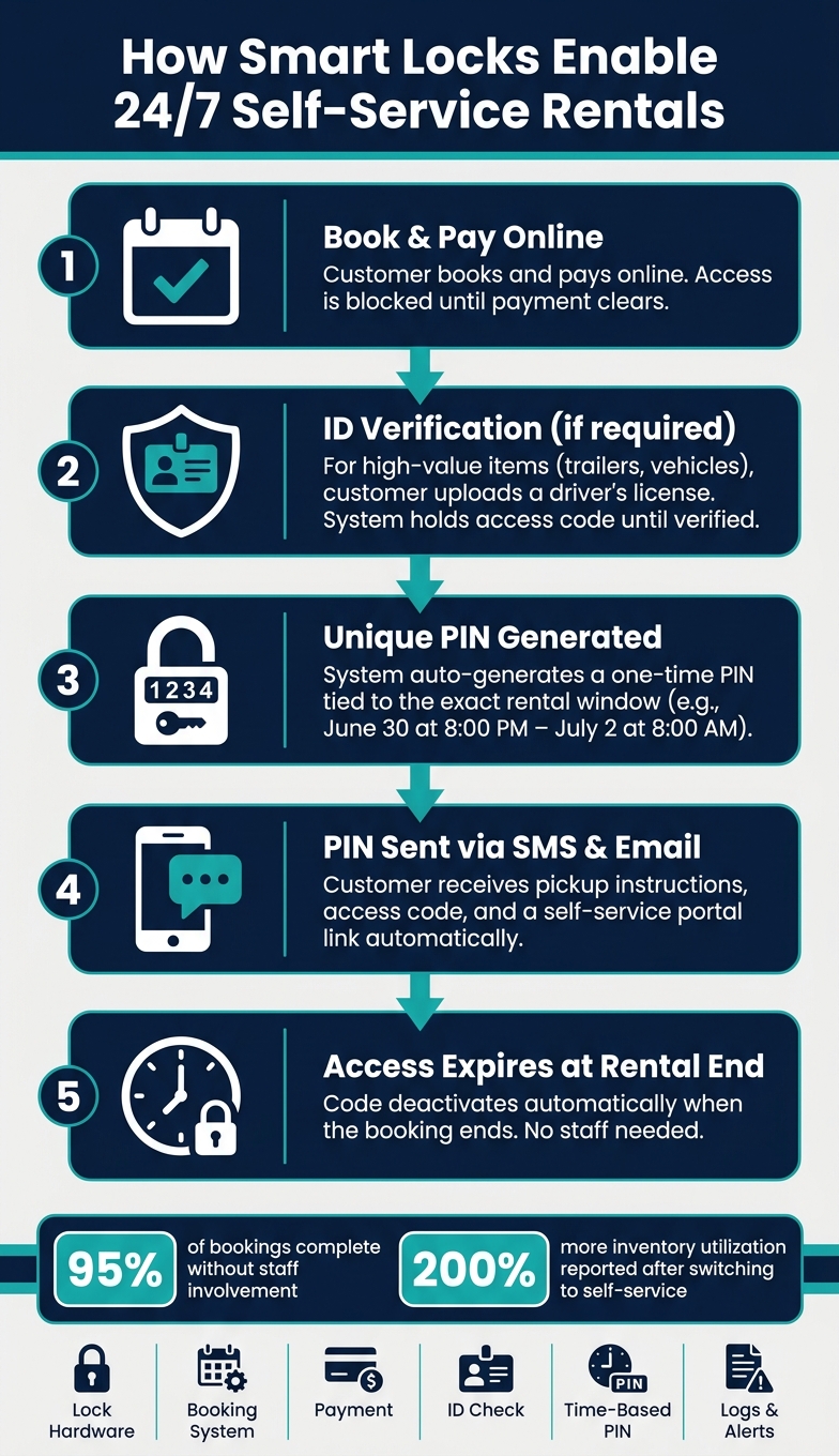How Smart Locks Enable 24/7 Self-Service Rentals: The Automated Workflow
