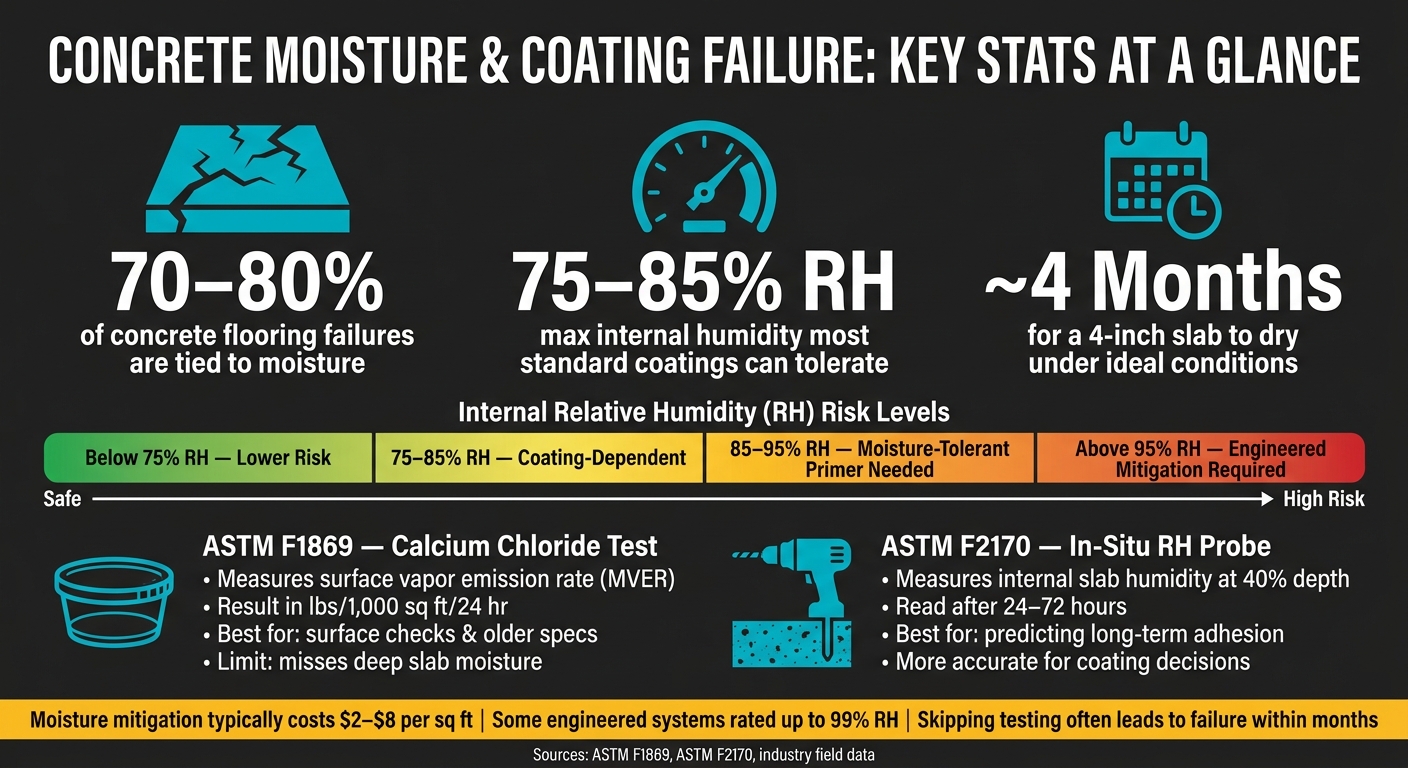 How Moisture Affects Concrete Coatings 1 Concrete Moisture & Coating Failure: Key Stats At A Glance