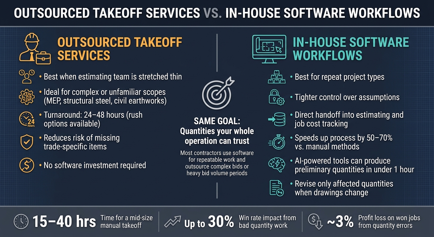 Outsourced Takeoff Services vs. In-House Software: Which Is Right for You?