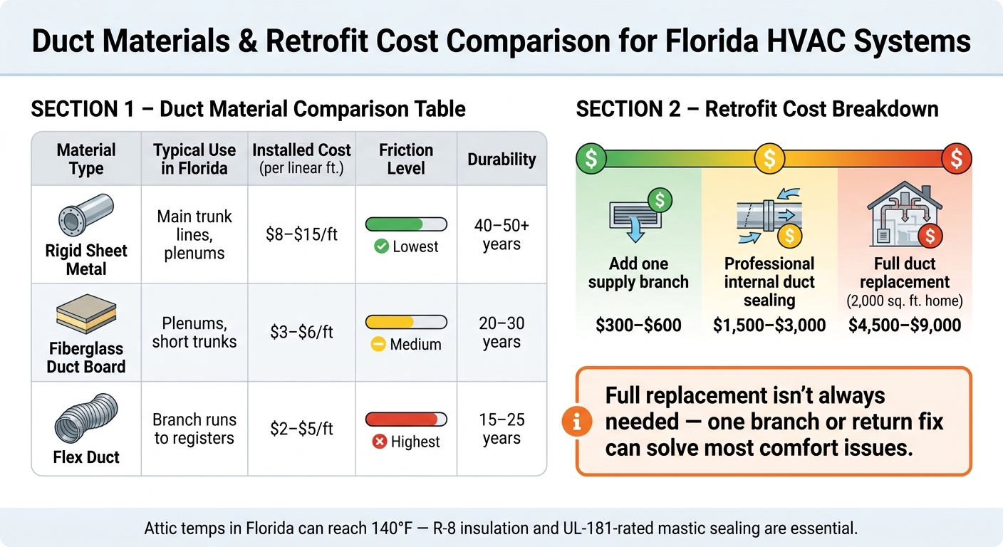 Duct Layout Materials & Costs: Florida HVAC Guide