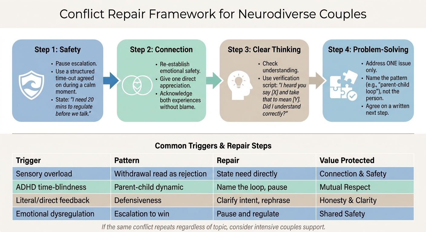 Conflict Repair Framework for Neurodiverse Couples