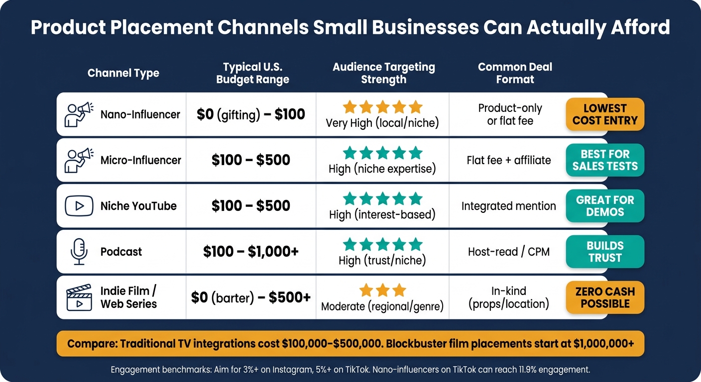 Product Placement Costs for Small Businesses: Channel-by-Channel Breakdown