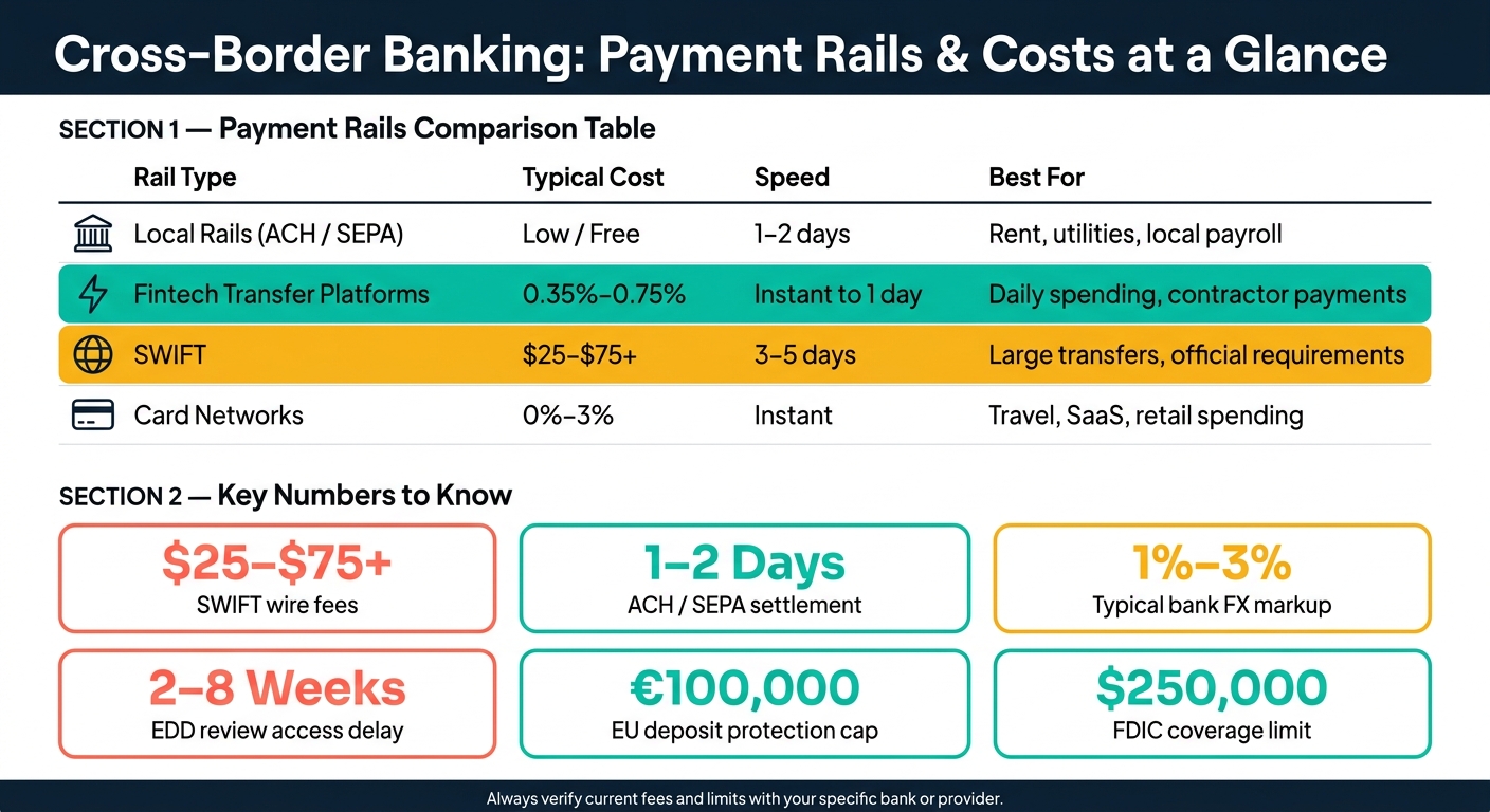 Multi-Country Banking Portfolio: Payment Rails, Costs & Coverage Compared
