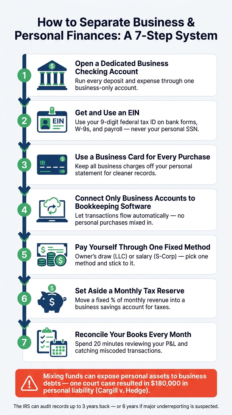 How to Separate Business and Personal Finances: 7-Step System