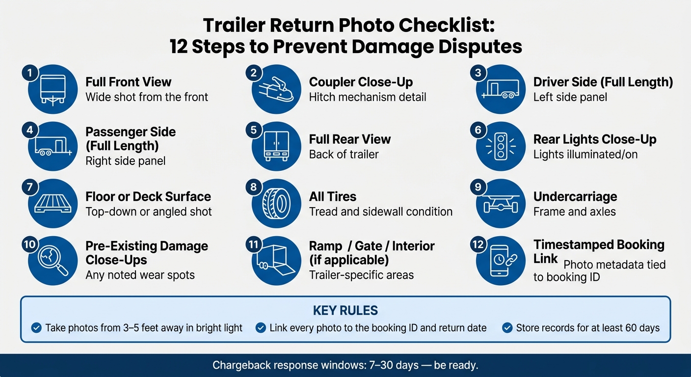 Trailer Return Photo Checklist: 12-Step Process to Prevent Damage Disputes