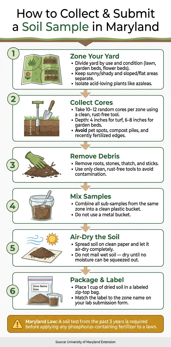 How to Collect & Submit a Soil Sample in Maryland (Step-by-Step)