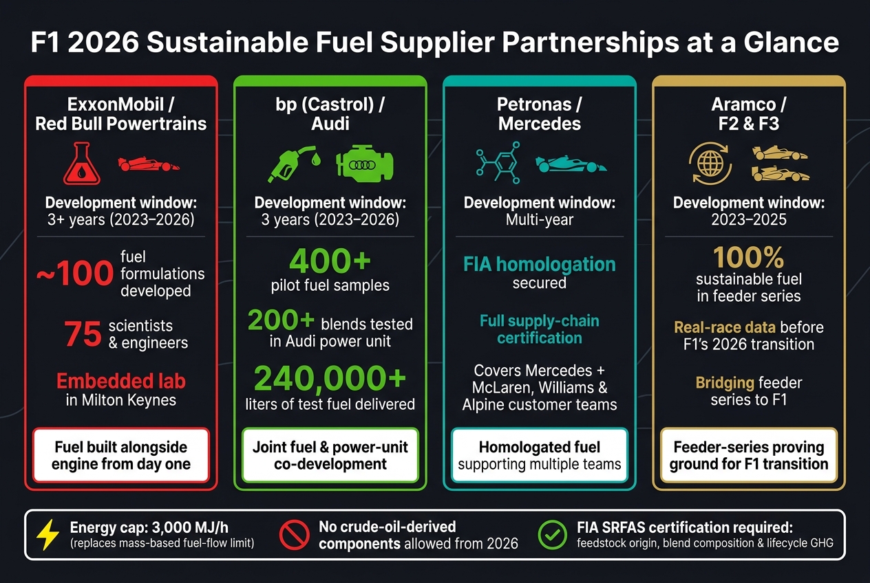 F1 2026 Sustainable Fuel Supplier Partnerships: Scale & Commitment