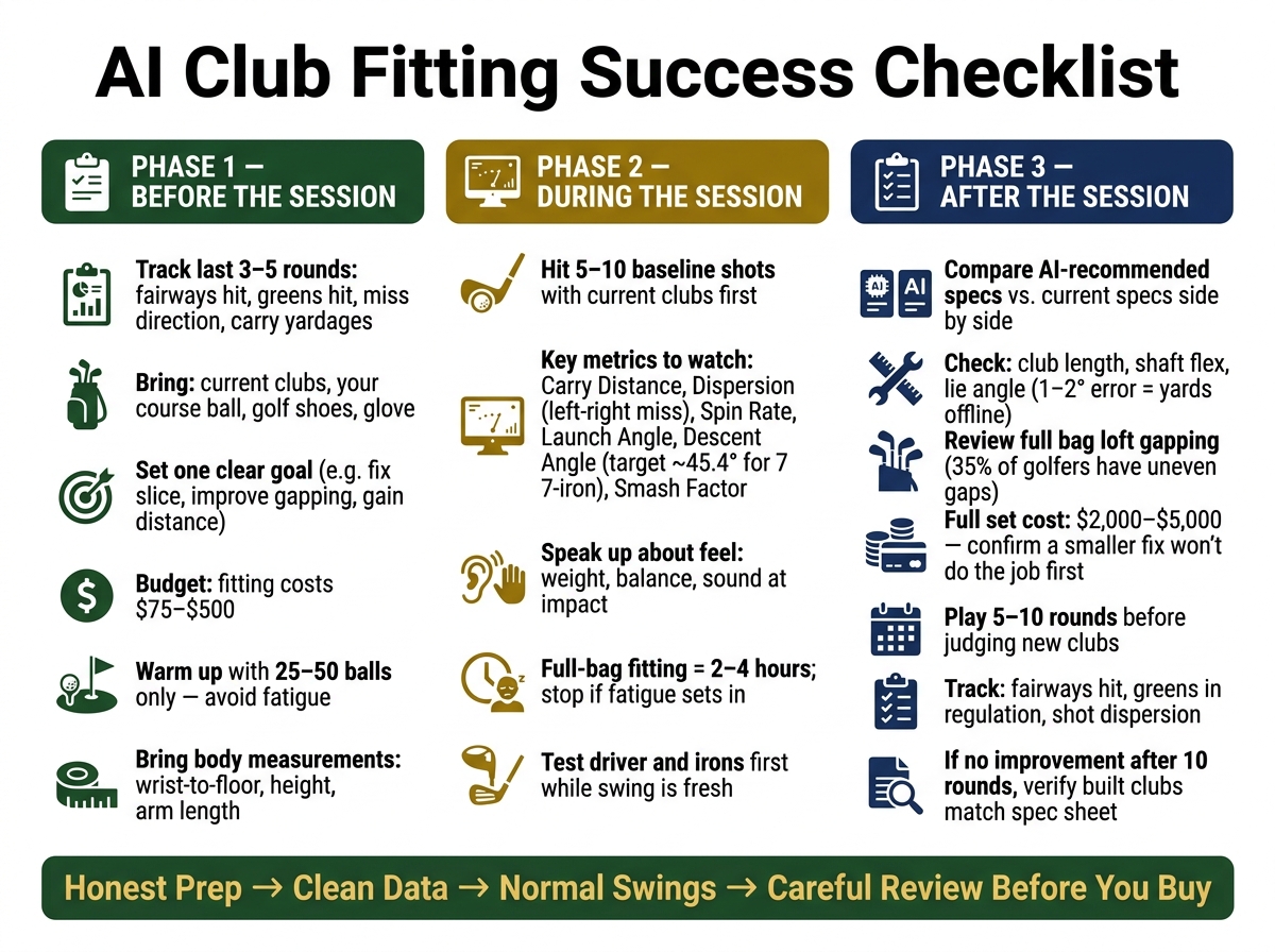 AI Club Fitting Checklist: Before, During & After